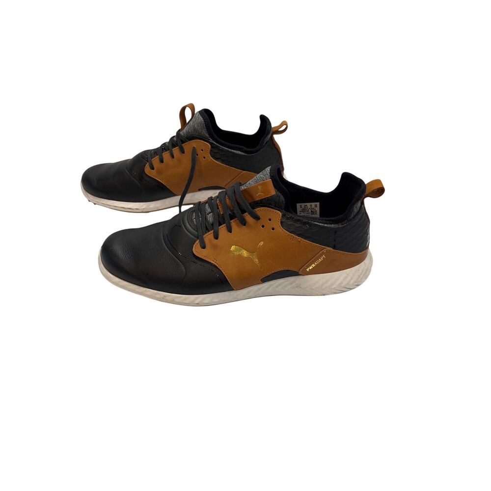 Puma IGNITE PWRADAPT Caged Crafted Men’s 11 Golf Shoes 193825-02 Brown Black